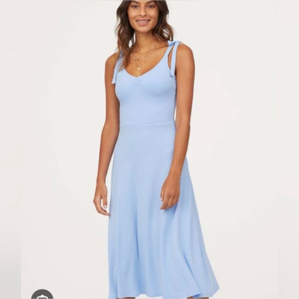 H&M Light Blue Midi Dress